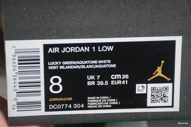 Rep BK green” low jordan air dc0774-304 1 “lucky 1107